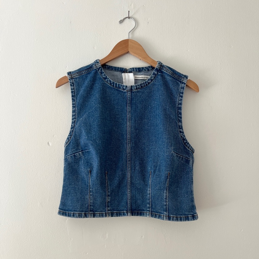 Abercrombie & Fitch NWT M Denim Shell Tank Top